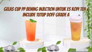 GELAS CUP PP BENING INJECTION UNTUK ES KOPI TEH + INCLUDE TUTUP DOFF GRADE A