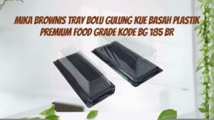 MIKA BROWNIS TRAY BOLU GULUNG KUE BASAH PLASTIK PREMIUM FOOD GRADE KODE BG 185 BR