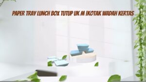 PAPER TRAY LUNCH BOX TUTUP UK M KOTAK WADAH KERTAS